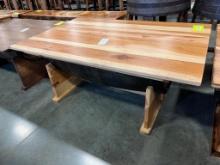 HICKORY LIFT TOP BARREL TABLE 46X31X18 IN