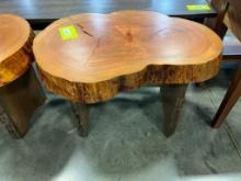 CHERRY SLAB SIDE TABLE 29X22X20 IN