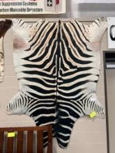 ZEBRA PRINT ON COWHIDE RUG EXCEPTIONAL QUALITY 78X84