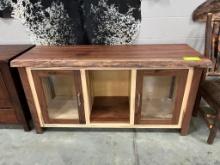 RUSTIC NATURAL TV STAND 60X20X30 IN