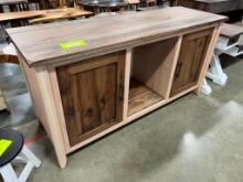 ROUGH SAWN HICKORY TV STAND 60X20X31 IN