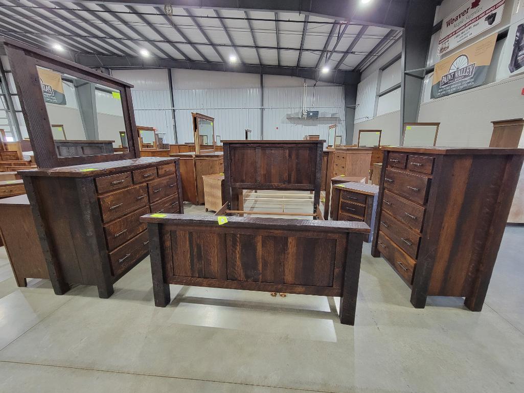 BARNWOOD QUEEN 5 PC BED SET TAVERN