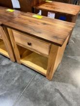 2 TONE MAPLE/WALNUT NIGHT STAND NATURAL 26X17X27IN