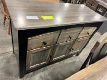 ELM AND BROWN MAPLE BUFFET IN CHARCOAL/BLACK 51X21X36 IN