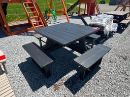 BLACK POLY PICNIC TABLE