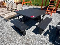 BLACK POLY PICNIC TABLE