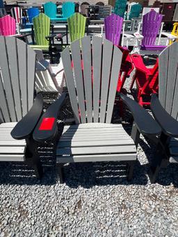 CREAM/BLACK ADIRONDACK CHAIR