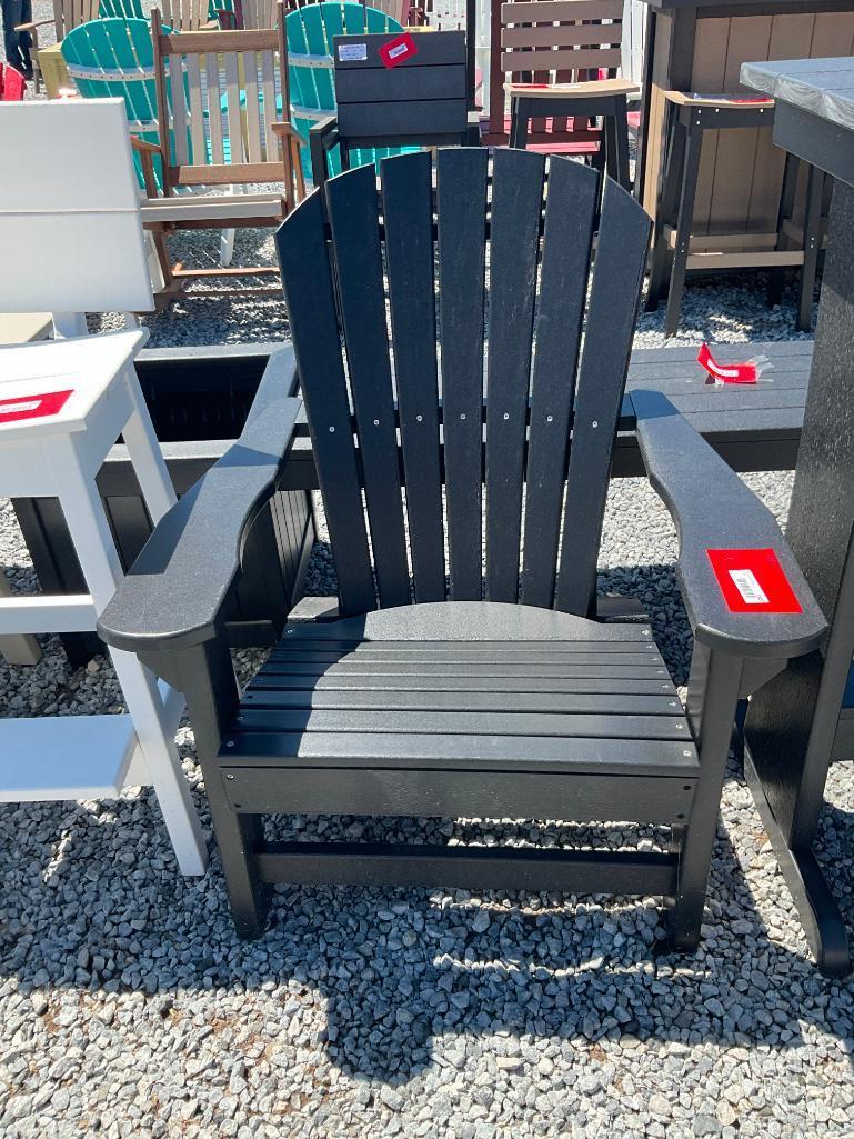 BLACK POLY ADIRONDACK CHAIR