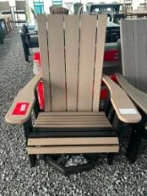 BLACK/TAN SWIVEL GLIDER CHAIR