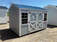 BLUE/WHITE 8X12FT OUTDOOR SHED