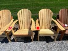 WOODEN ADIRONDACK CHAIR UNFINISHED