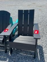 BLACK POLY ADIRONDACK CHAIR