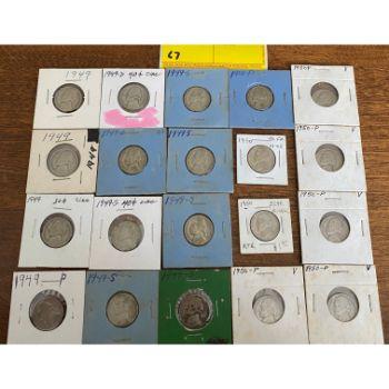 (20) 1940s-1950s Nickels