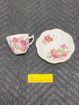 Lefton Bone China Mug Royal Dover China Saucer