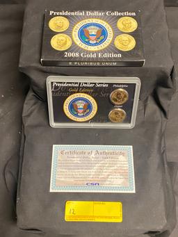 Presidential Dollar Collection 2008 Gold Edition