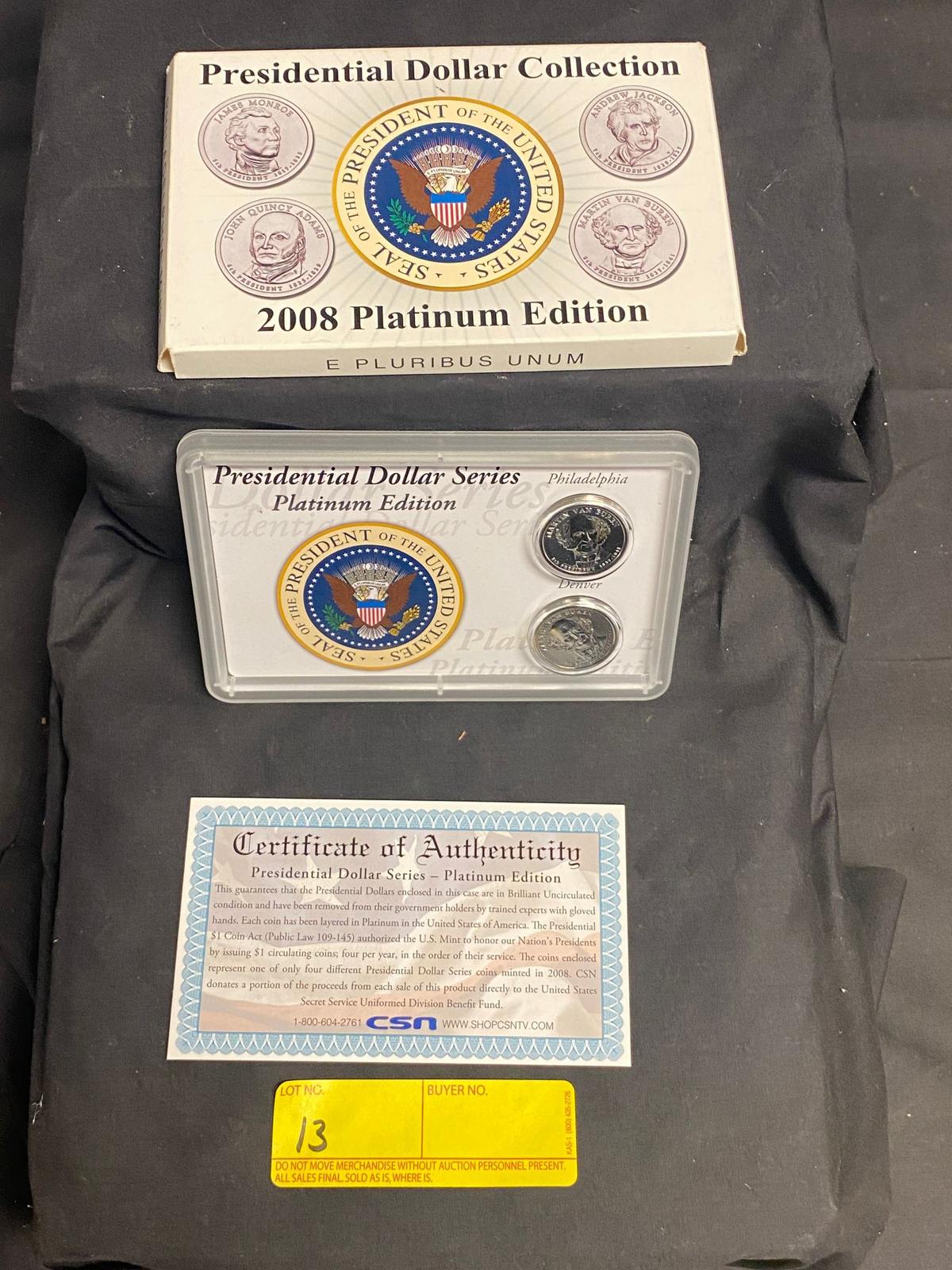 Presidential Dollar Collection 2008 Platinum Edition