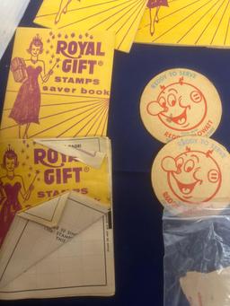 Royal Gift Stamps Saver Books & Milk Bottle Paper Caps