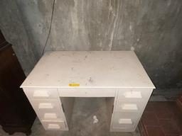 Wooden Desk & Cabinet