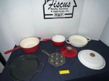 Cast Iron & Coated Cast Iron Cooking Pieces