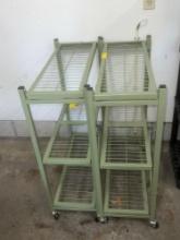 Metal Wheeled Shelf Units