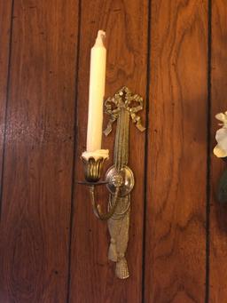 Beautiful brass candle sconces - pair