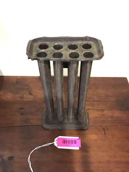 Antique pewter candle mold