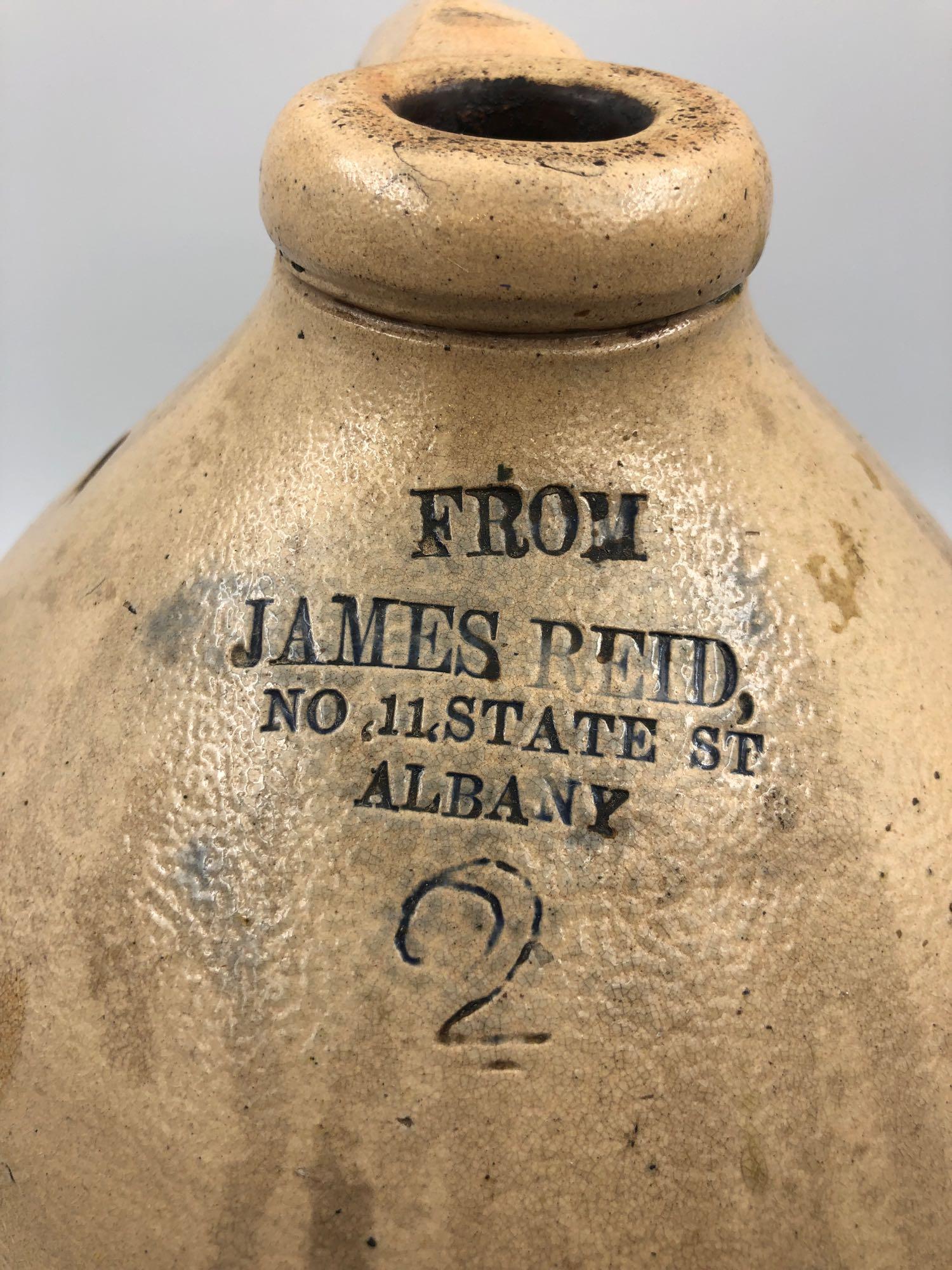 2 Gallon Advertising Jug James Reed - Albany, NY