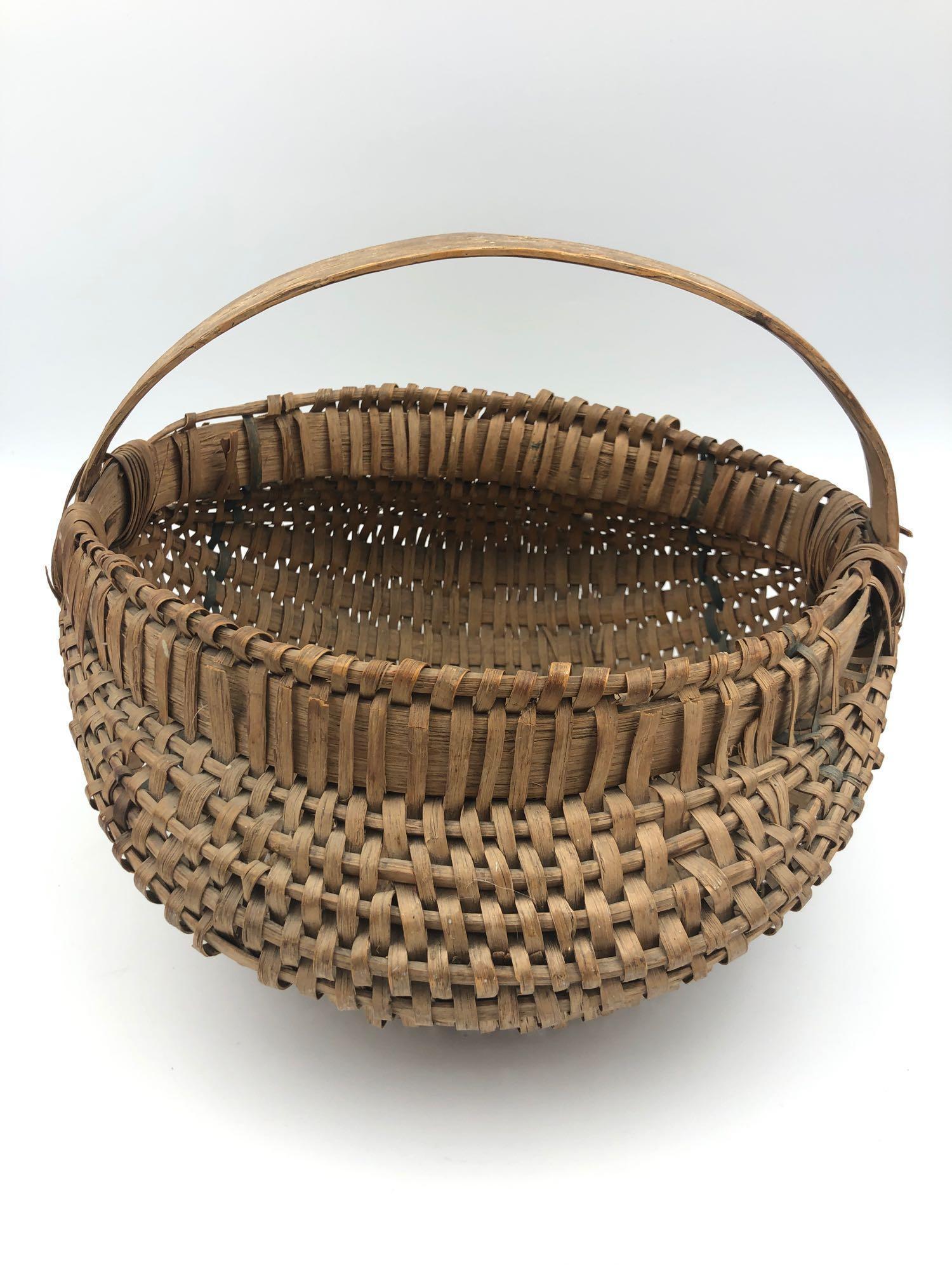 1880s Cherokee Egg Basket w/Stripe