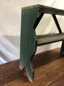 Primitive Shelf Unit Painted Green