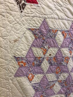 1920s Hand Stitched Summer Quilt