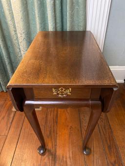 Mahogany Drop Leaf Table with Drawer