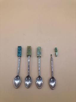 Mexico Silver Spoons Set of 4.