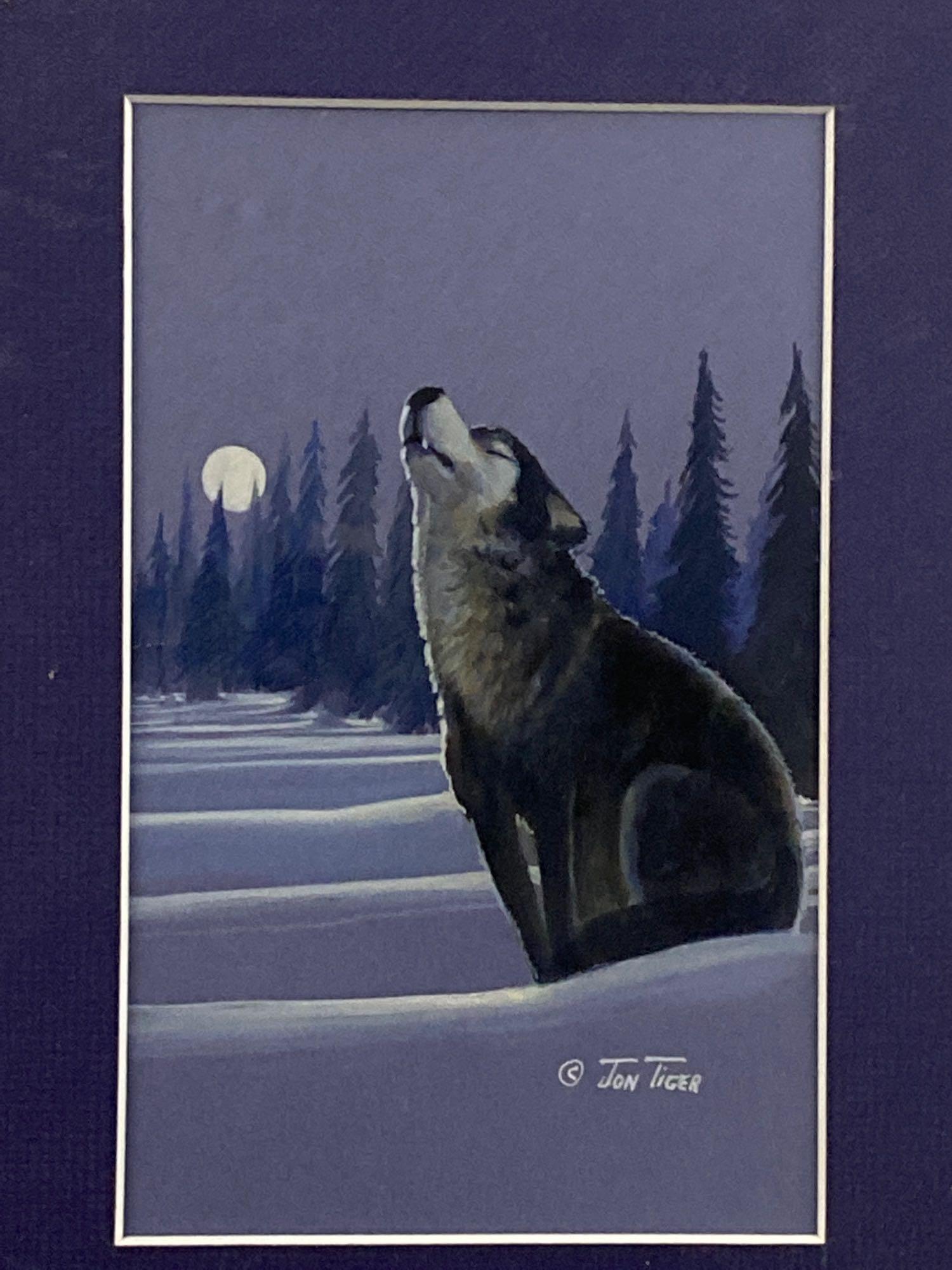 "Moon Song" Original Watercolor by Jon Tiger