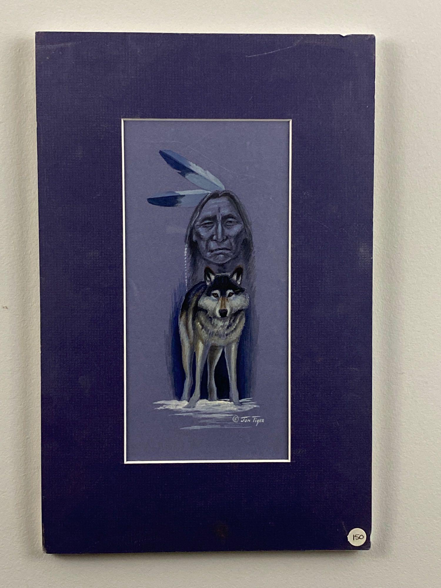 "Wolf Clan Chief" Original Pencil/Watercolor by Jon Tiger