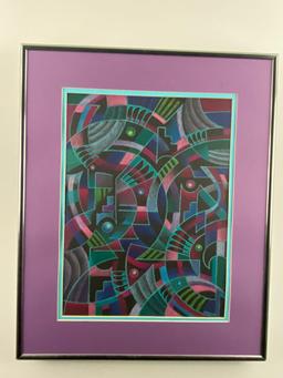 "Cosmic Movement" Original Abstract by Navajo Artist, Dwight Ration