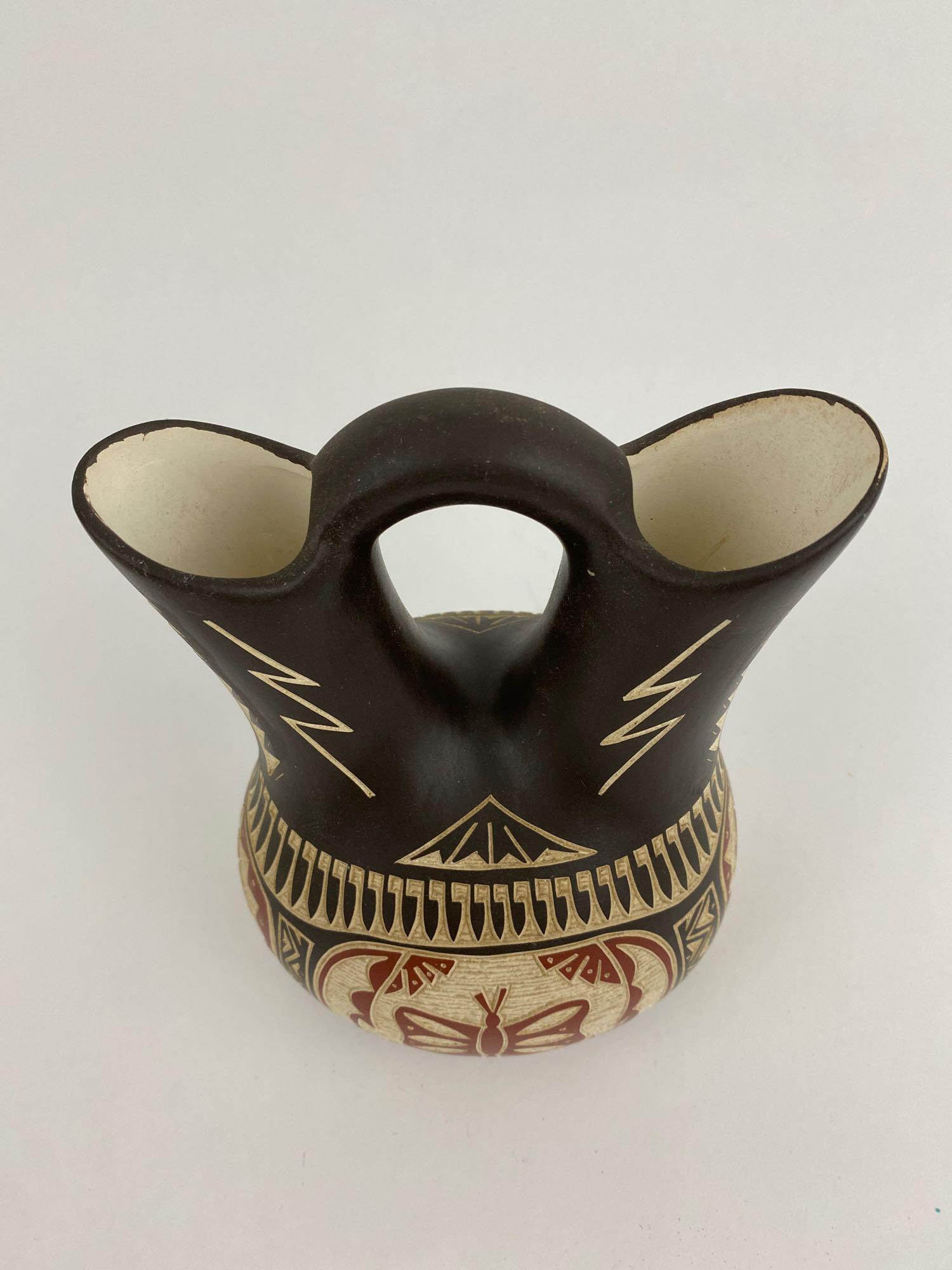 Laguna Pueblo Wedding Vase signed MKH