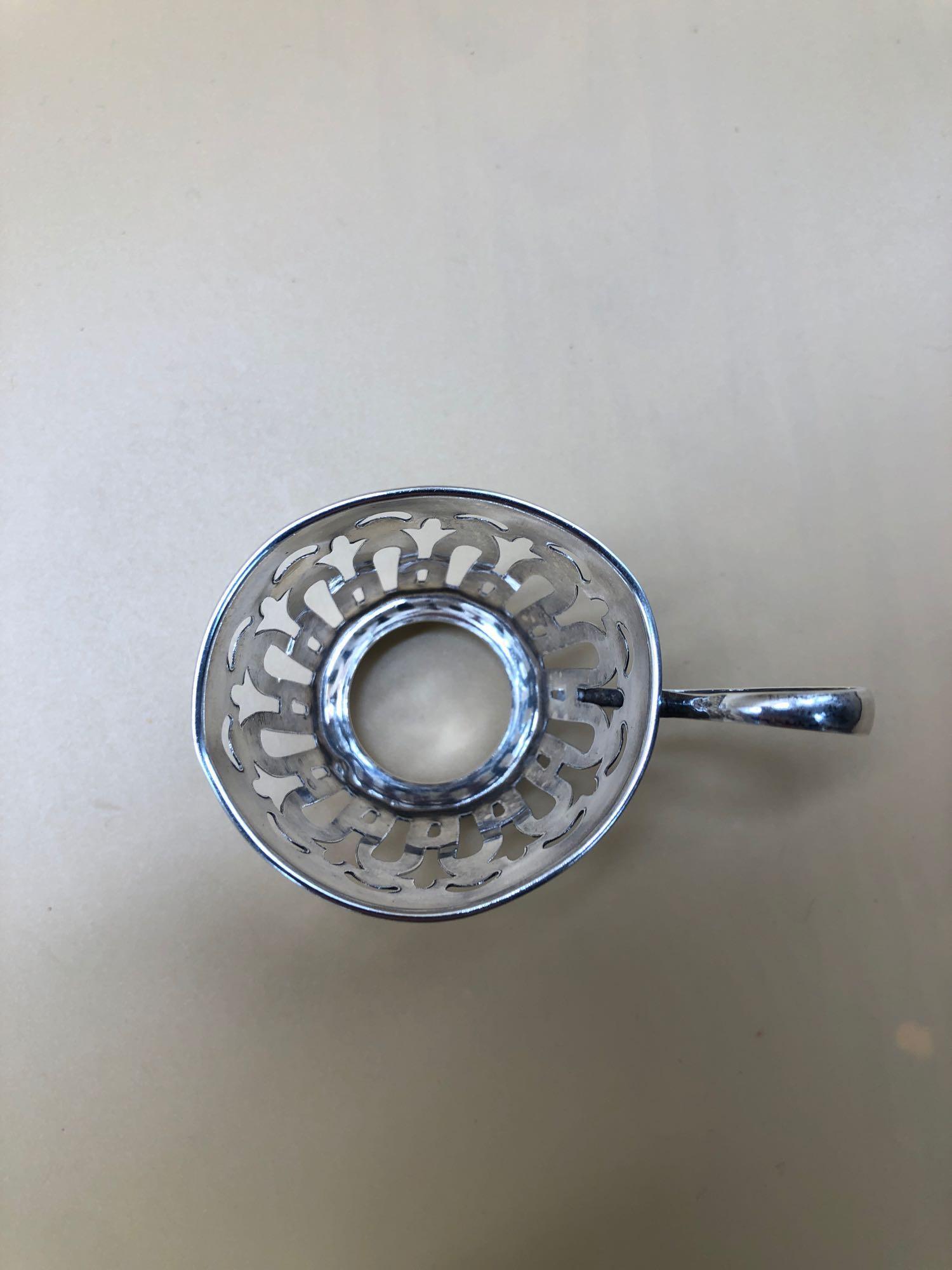 Silver Demitasse Cups Lot of 6