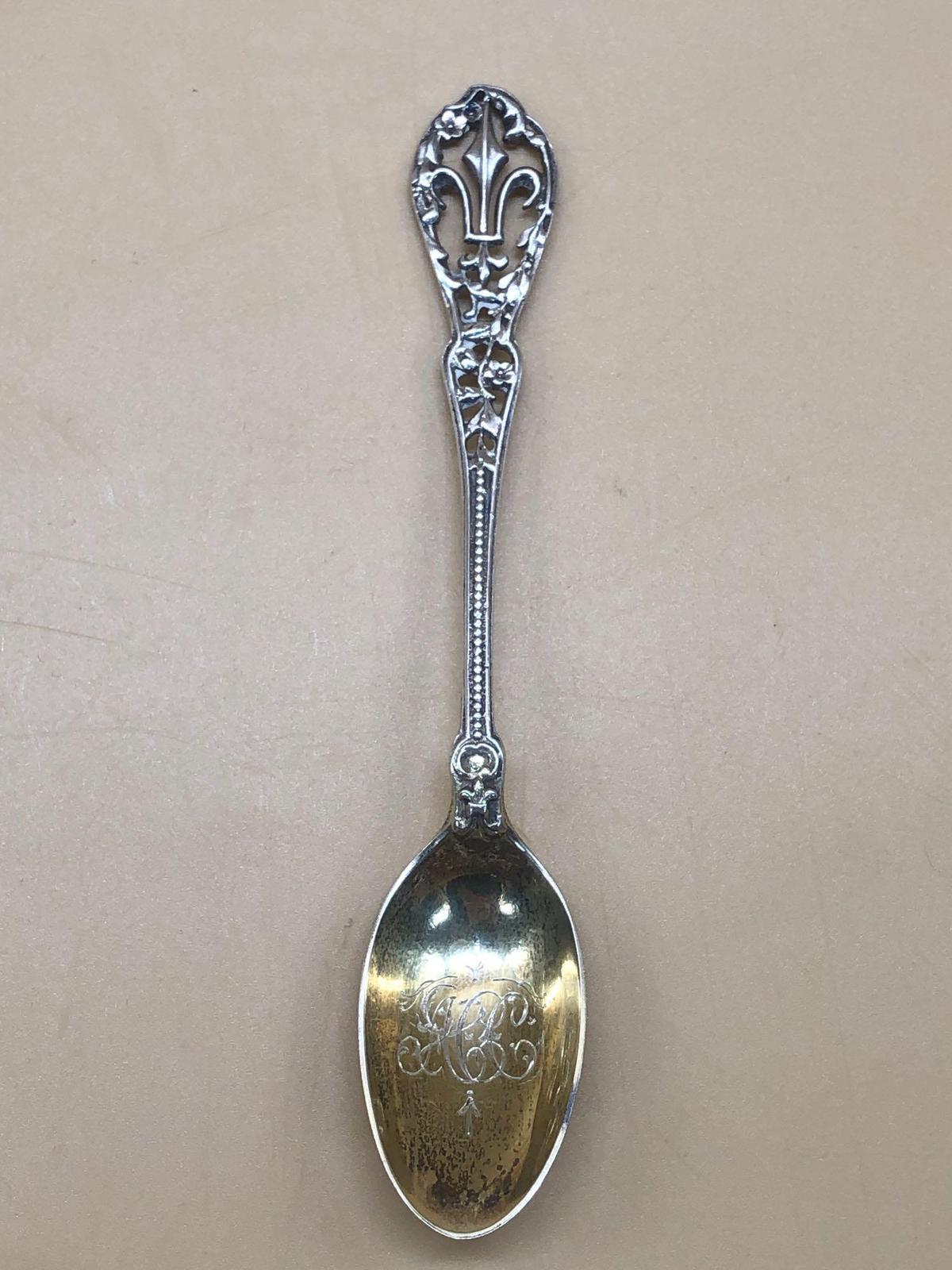 Sterling Silver Spoon w/ Gold Fogging