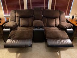 Theater Style Recliner Love Seat