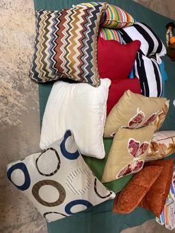 Huge Lot of Throw Pillows and Cushions