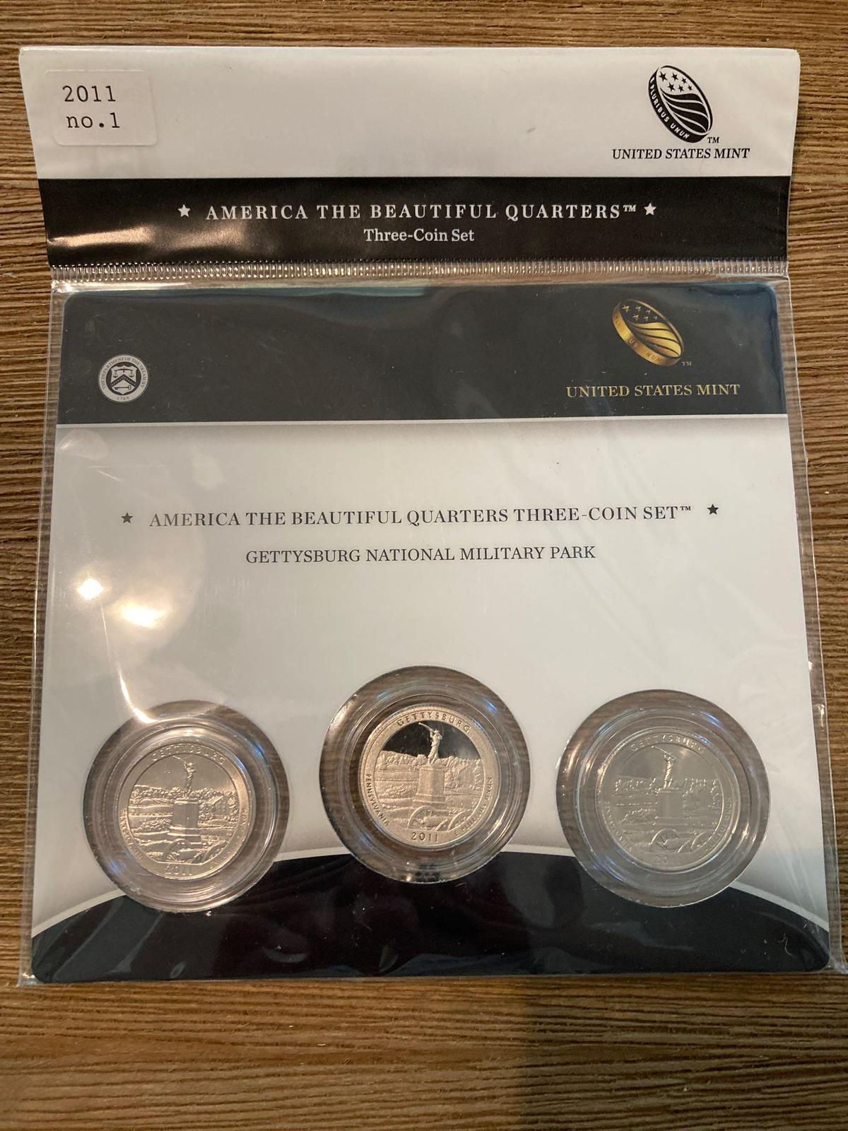 America the Beautiful Quarters Three Coin Set - Gettysburg National Military Park