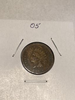 Lot of 9 Indian Cent, 1905