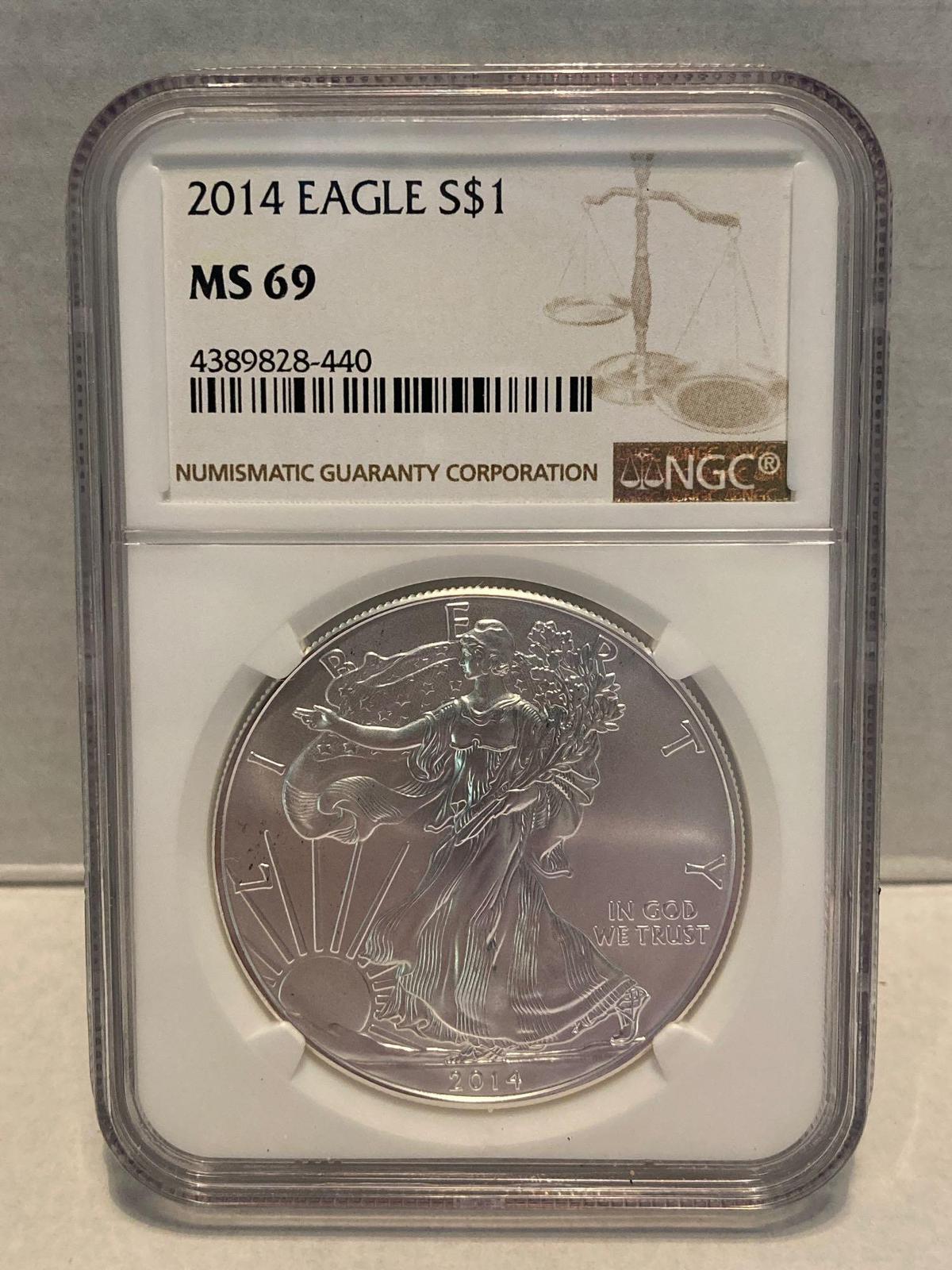 2014 Silver Eagle NGC - MS69