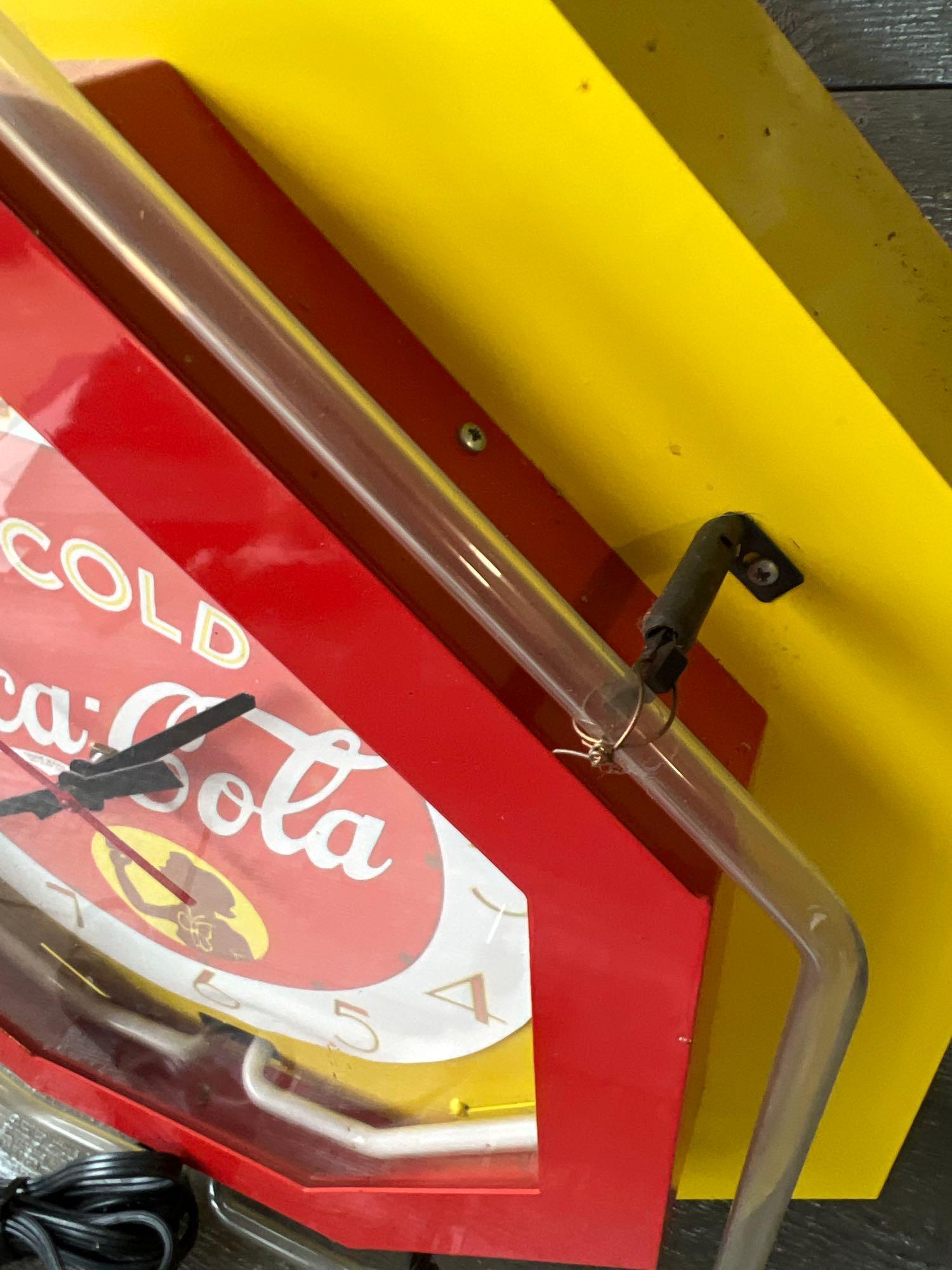 Coca-Cola Octagon Neon Clock