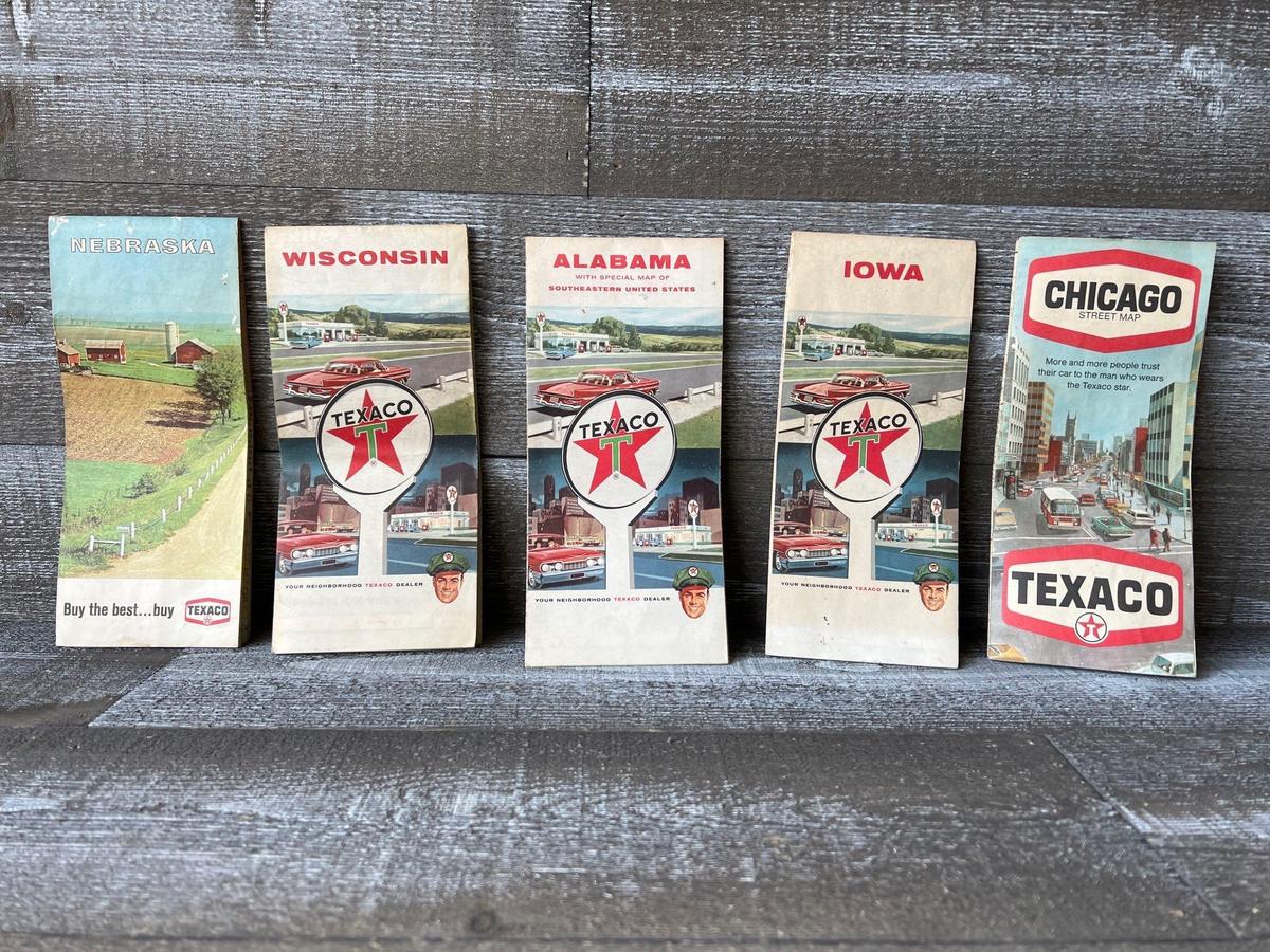 Vintage Texaco Gas Station Maps