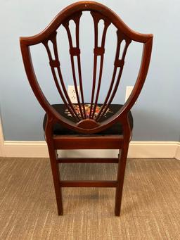 Mahogany shield back side chair