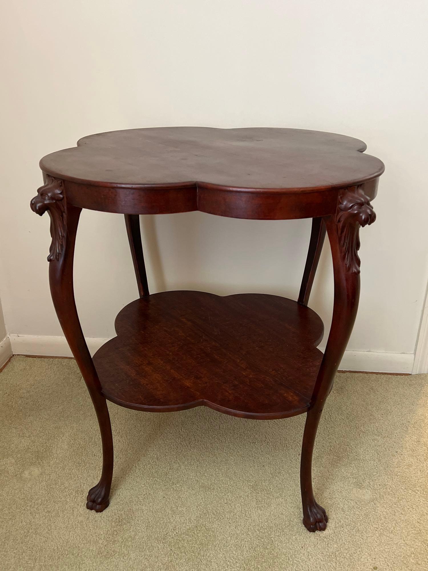 Antique Chippendale Style Mahogany Tea Table