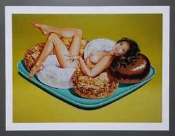 MEL RAMOS, Donut Doll 2004 LITHOGRAPH FRAMED