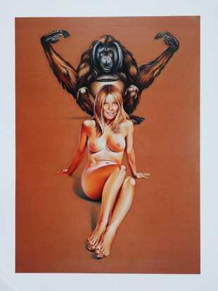 MEL RAMOS, Orang Utan 1971 LITHOGRAPH FRAMED