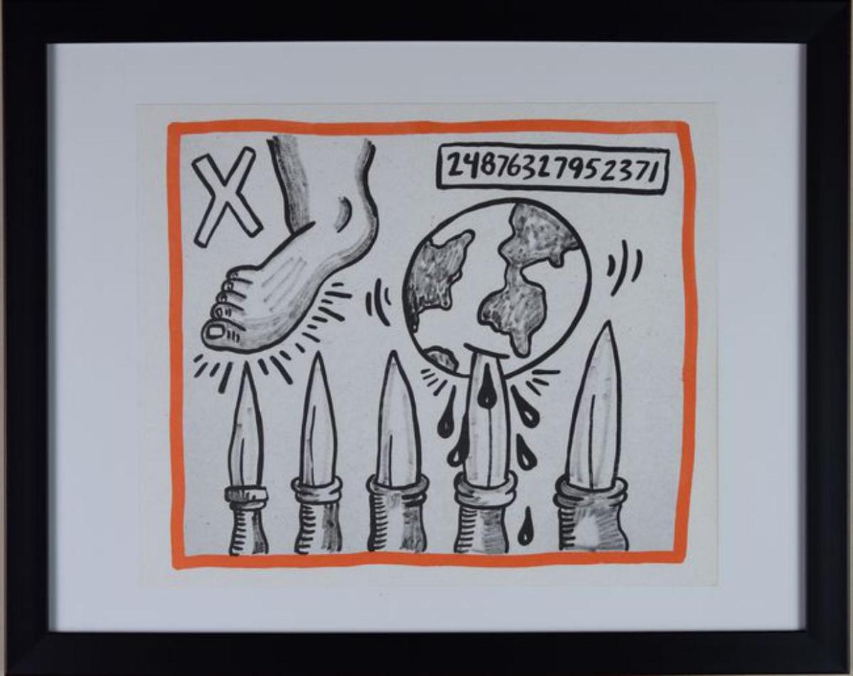 Keith Haring "Against All Odds" unframed Lithograph 1990